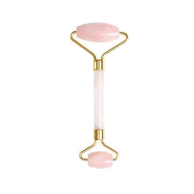 Load image into Gallery viewer, Skin Chemists Rose Quartz Jade Roller (Rose old Handle)