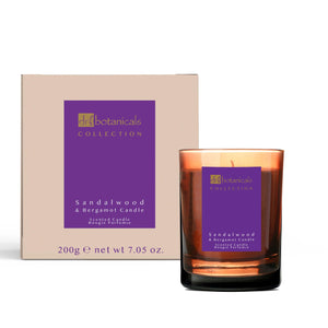 DR BOTANICALS SANDALWOOD & BERGAMOT CANDLE 200G