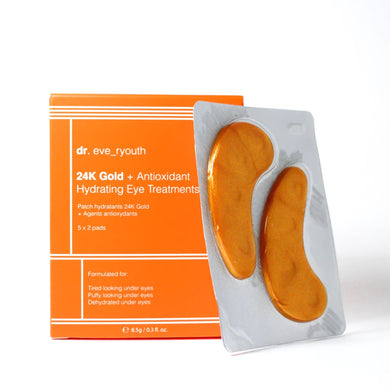 Dr Eve Ryouth 24K Gold + Antioxidant Hydrating Eye Treatments Pads (5 x 2)