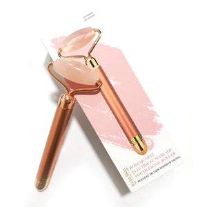 Eclat Skin London Rose Quartz Electrical Massage Youth Facial Roller