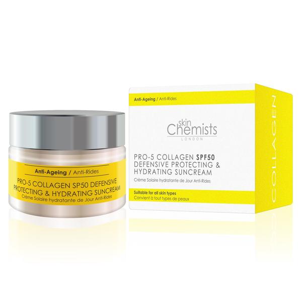 SKIN CHEMISTS - PRO-5 COLLAGEN SPF50 DEFENSIVE PROTECTING & HYDRATING SUNCREAM