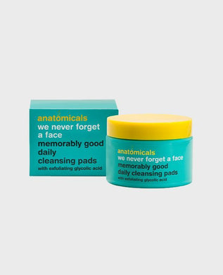 Anatomicals - We never forget a face memorably good glycolic cleansing pads (60 pads)